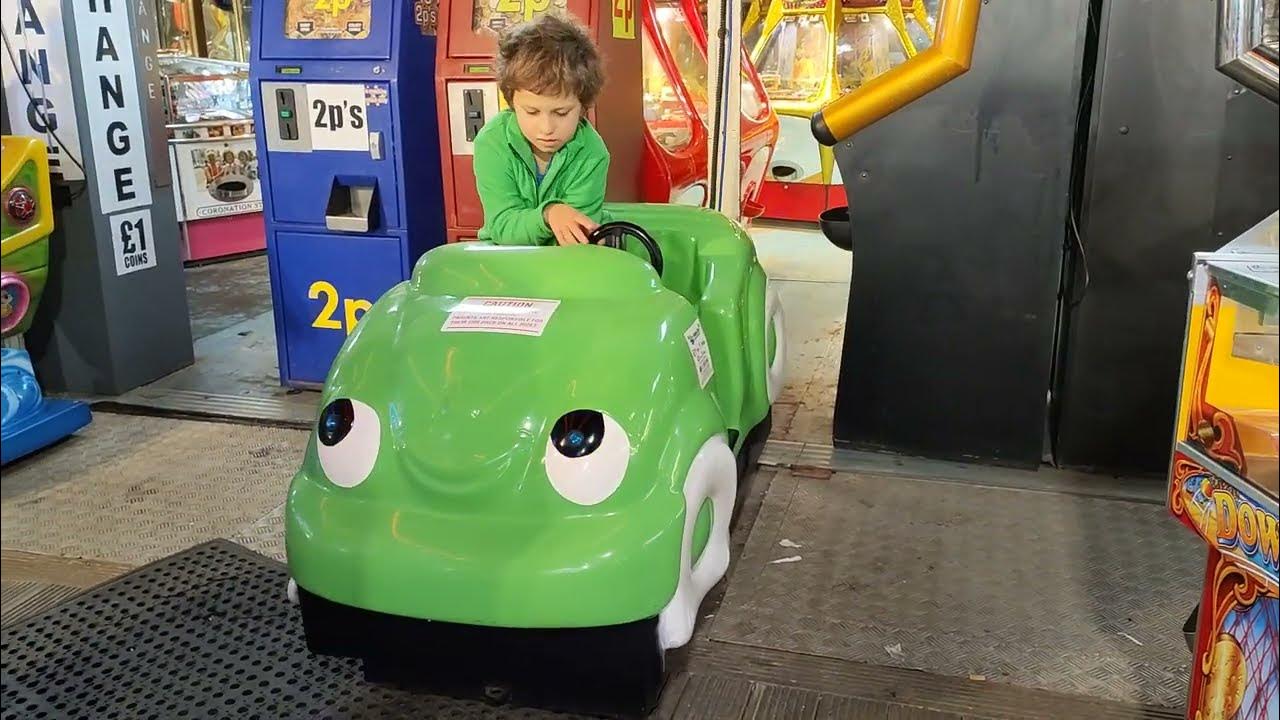 car Kiddie Ride with flashing lights Barry island coin operated YouTube
