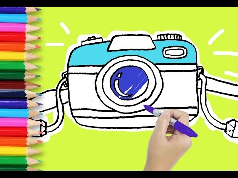Drawing and coloring for kids Camera coloring pages for toddlers and ...
