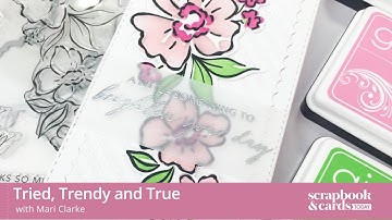 Tried, Trendy & True Episode #6: Slimline Cards and Stencils With Mari Clarke