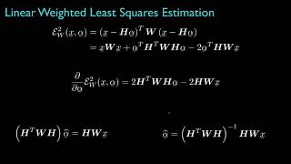 Linear Weighted Least Squares Estimation