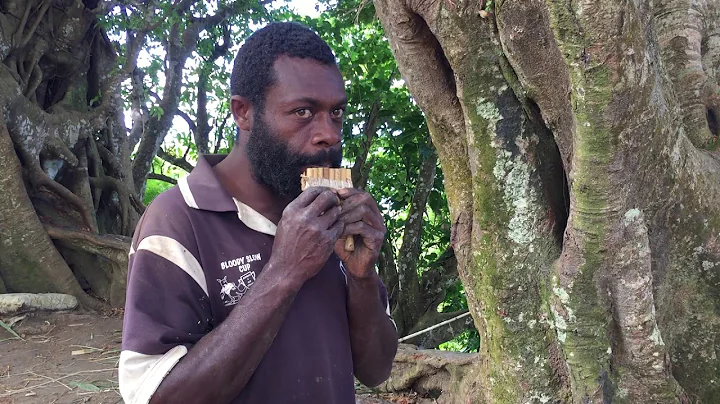 VANUATUThomas Kahi and Sam Posen play the bamboo p...
