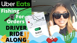 Uber Eats Driver Ride Along Food Delivery | Fishing For Good Orders | Part 1