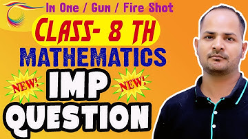 LIVE | Class 8 Maths | Important Question | Paper Solution