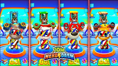 Talking Tom Hero Dash - candy colour suit - all heroes Saving All Heroes - gameplay - (android, ios)