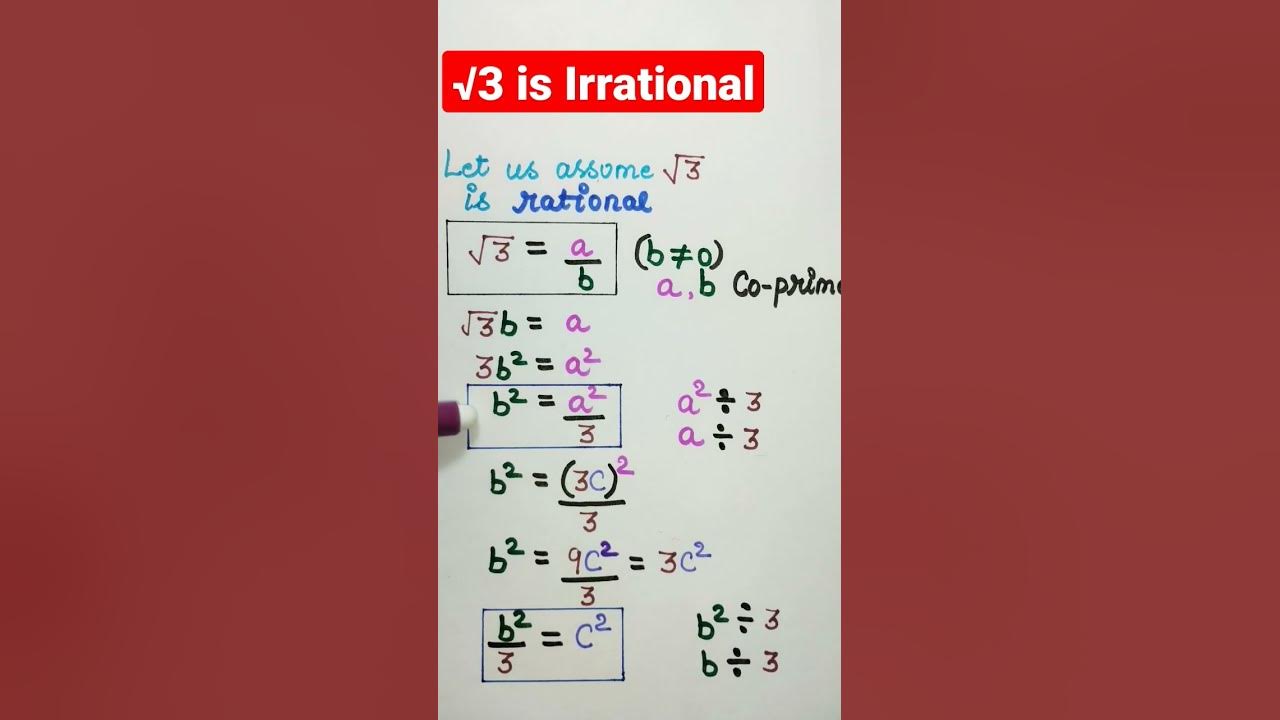  3 is irrational proof root 3 is irrational proof class 10 maths
