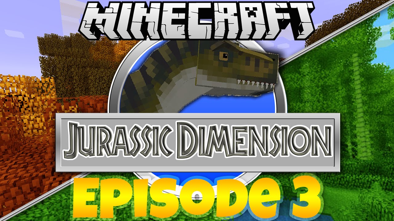 Minecraft Jurassic Dimension Modded Roleplay Episode 3 The Cave Of