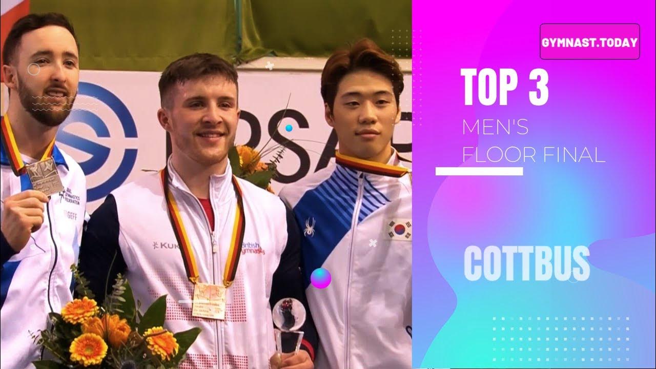 Top 3 in Men's Floor Final 2024 Cottbus Gymnastics Apparatus World
