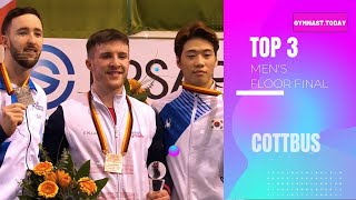 Top 3 in Men's Floor Final - 2024 Cottbus Gymnastics Apparatus World Cup