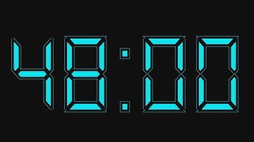 48 minute timer with alarm sound at the end. 48 minute countdown