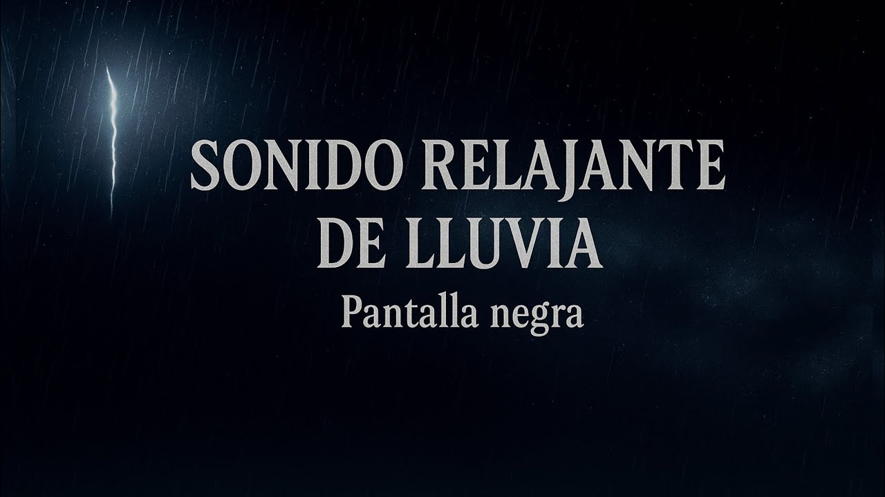 Lluvia relajante para dormir sin truenos | pantalla negra | ASMR