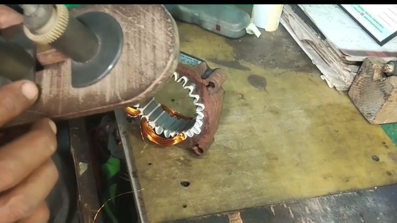 Menggulung belitan utama pengering mesin cuci 