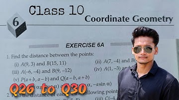 Ex 6A Q26 to Q30  Class 10 Coordinate Geometry RS Aggarwal | CBSE | New syllabus | Rajmith study