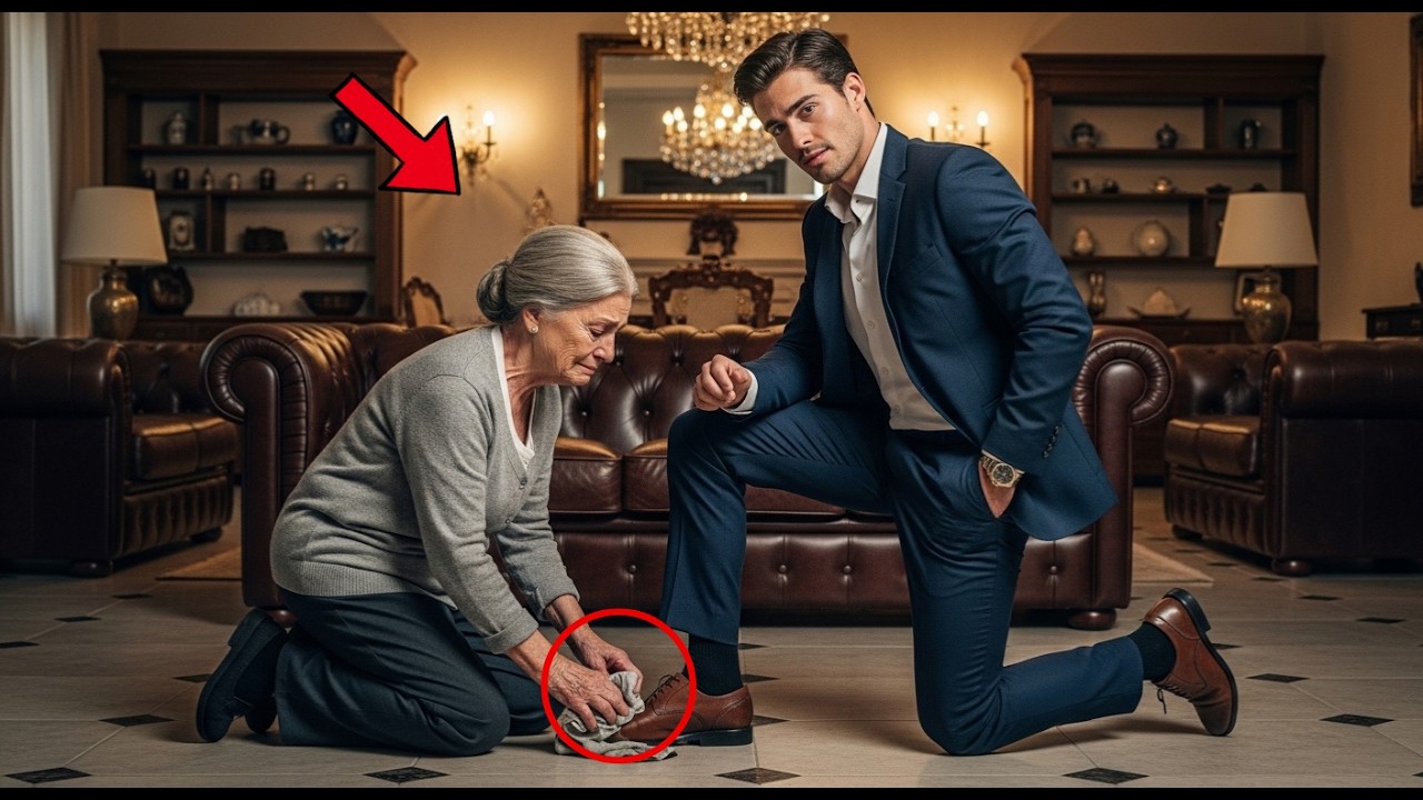 La hizo limpiar sus zapatos como sirvienta… sin imaginar que era su suegra millonaria