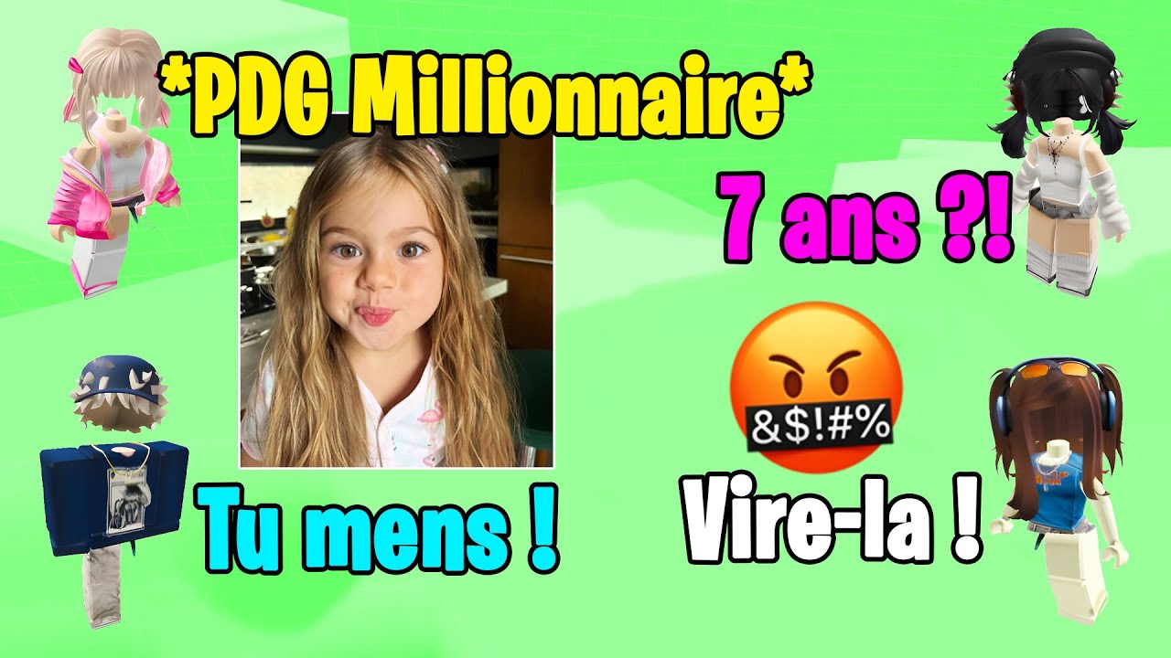 HISTOIRE ROBLOX | À la surprise générale, le millionnaire s'est avéré être un enfant de 7 ans 😱