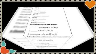 Personal pronouns || Worksheets || Easy Grammer