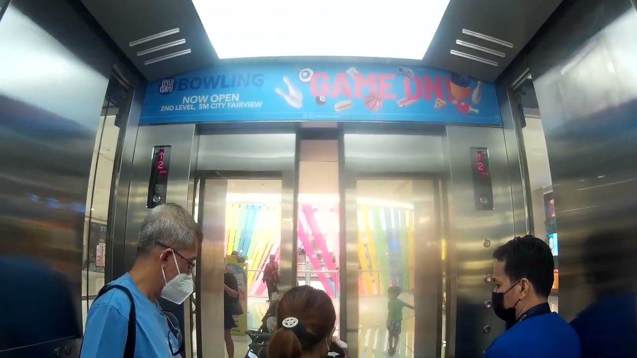 Elevator ride at SM City Fairview (Elevator Hyundai) (Going up)