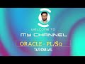 welcome to Oracle PL/SQL Tutorial