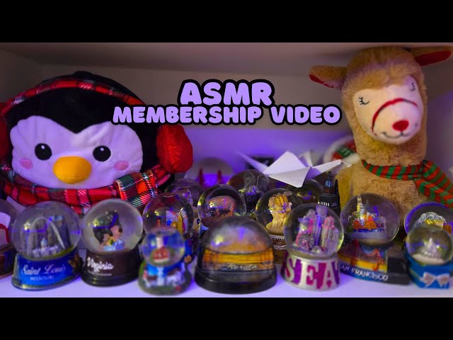 ASMR | Snow Globe Collection Tour! {Textured Triggers & Glass Taps} (Membership Video)