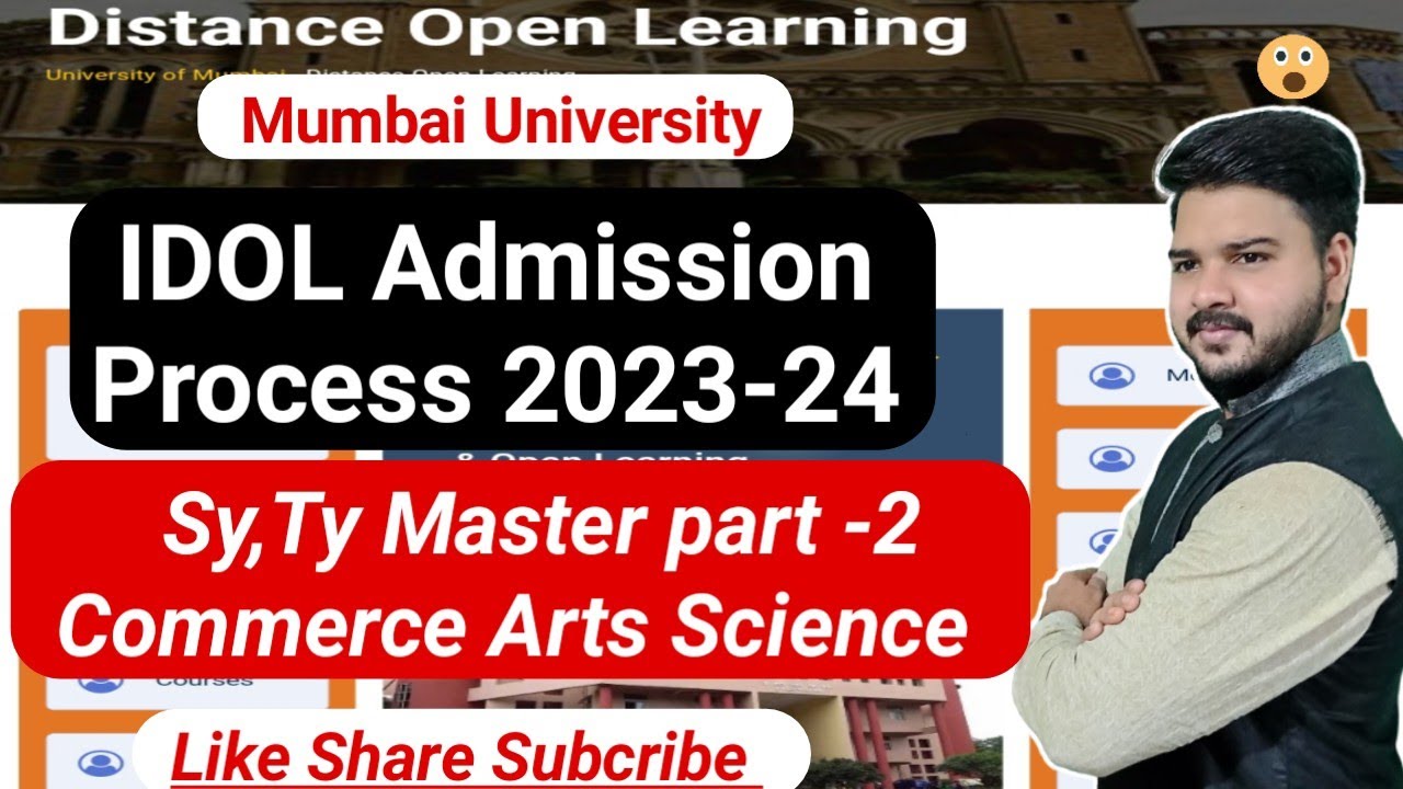 IDOL Admission process 202324 MA, MSc part 2 Mumbai
