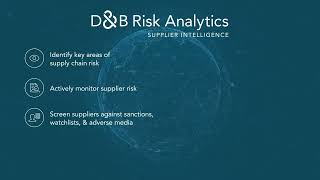 D&B Risk Analytics - Supplier Intelligence