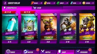 Teenage Mutant Ninja Turtles Legends Unlimited Card Packs Codes