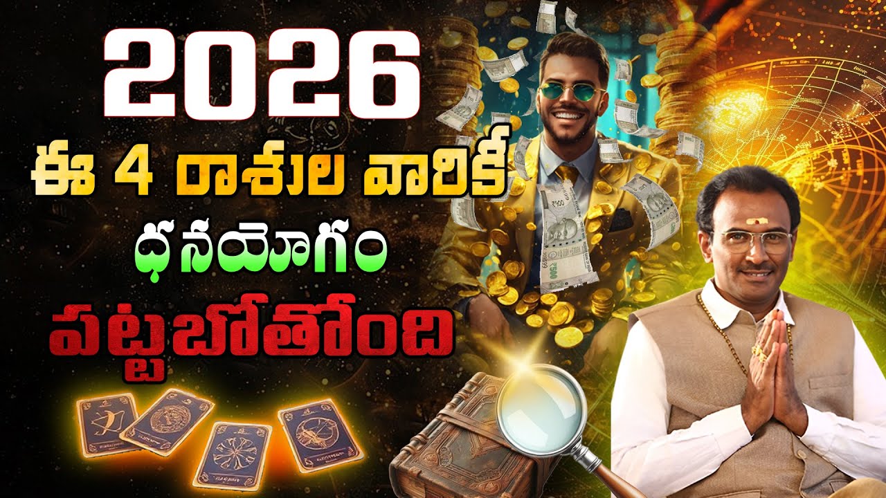2026 Rasi Phalalu ఈ 4 రాశులు వారికి ధన యోగం అవి ఏంటంటే ? #trending #astrology #dailyrasiphalalu