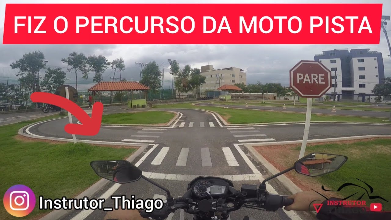 Fiz o percurso na Nova moto pista DETRAN contagem MG e gravei Tudo