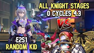 E2 Silver Wolf LV. 999 VS All 3 Knights 0 Cycle! Anomaly Arbitration 4.3 - HSR