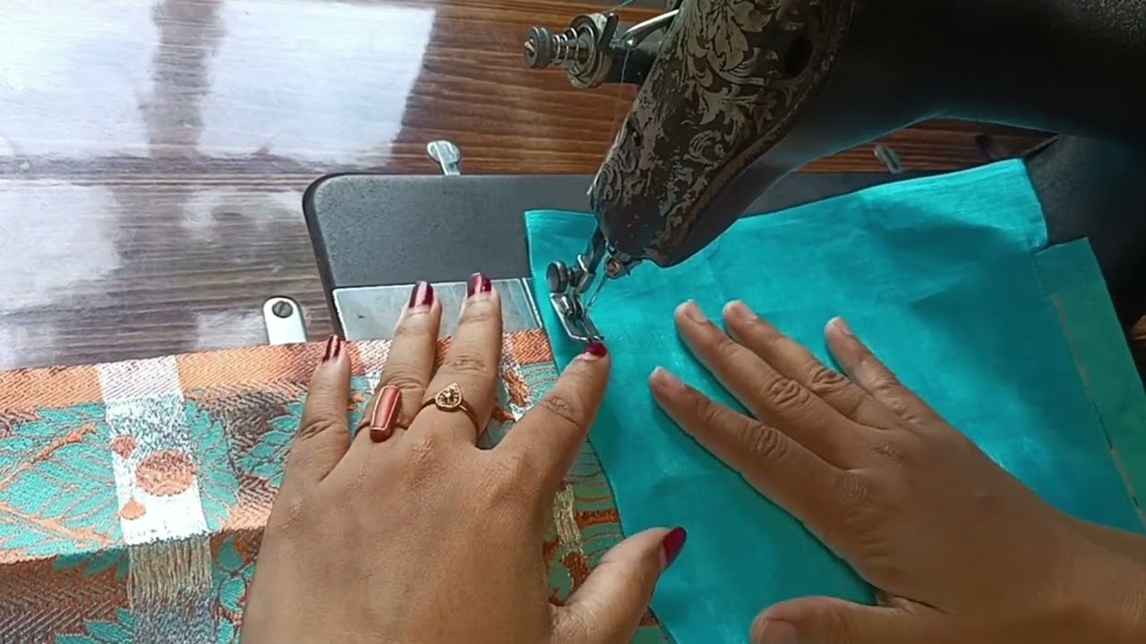 How to stitch mekhela (মেখেলাত তল কাপোৰ কেনেকৈ লগাই শিকোঁ আহক।)