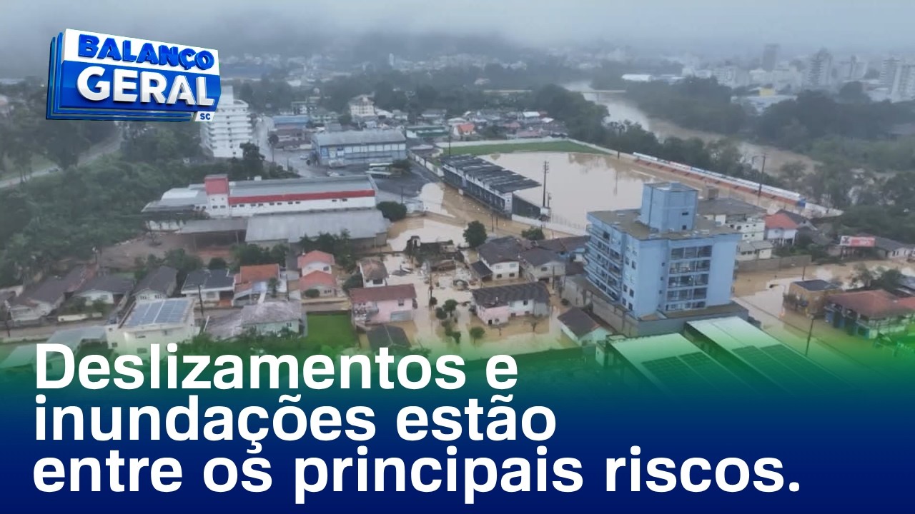 Rio do Sul: deslizamentos, inundações e enxurradas estão entre os principais riscos identificados