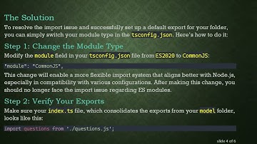 How to Default Export a Folder in TypeScript and Resolve Import Issues