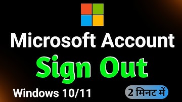 Windows 11 microsoft account delete | Microsoft account signout