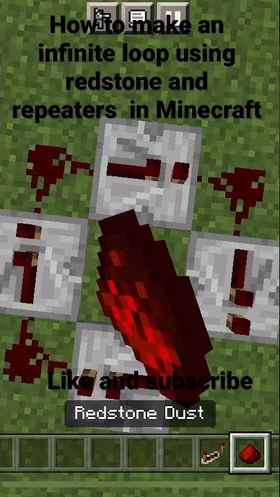 How to make an infinite loop is redstone and repeaters - YouTube