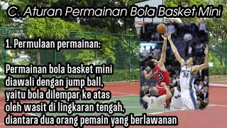 Kelas 6 Pelajaran 1 Permainan Bola Basket Mini - Aturan Permainan Bola Basket Mini