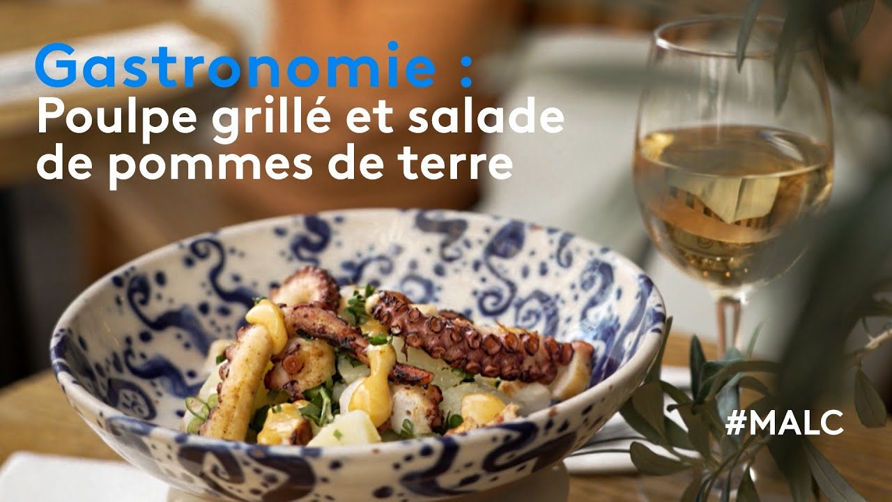Gastronomie : poulpe grillé et salade de pommes de terre