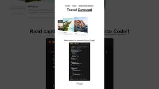 How to create Travel Carousel using html css 2024