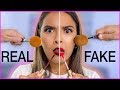 Beauty Busters: Poop or Woop? FULL FACE OF FAKE vs. REAL MAKEUP Natalies Outlet