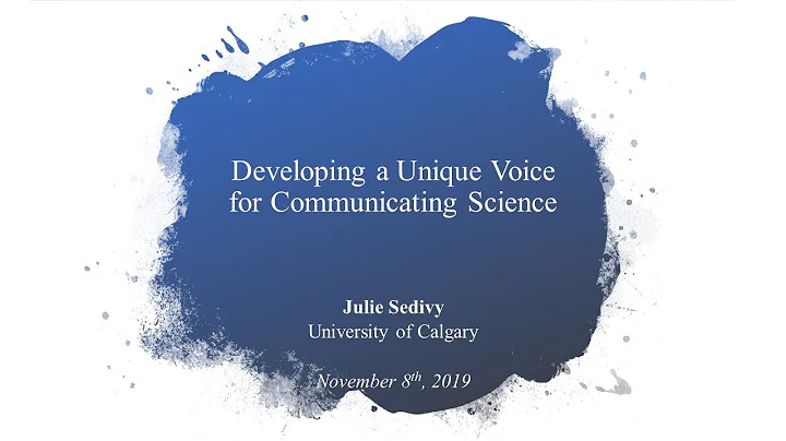 Developing a Unique Voice for Communicating Scienc...
