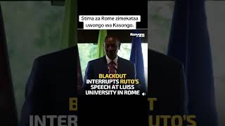 Blackout disrupts President Ruto address in Rome Italy