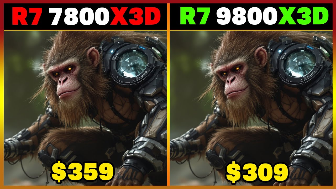 Ryzen 7 7800X3D vs Ryzen 7 9800X3D - Benchmark Gaming Test