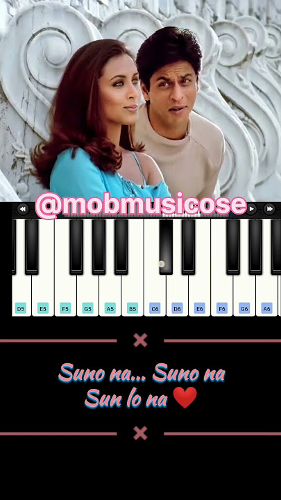 Suno Na Suno Na | Chalte Chalte | Piano Tutorial | @mobmusicose | #srk #Pianolessons #Music #shorts