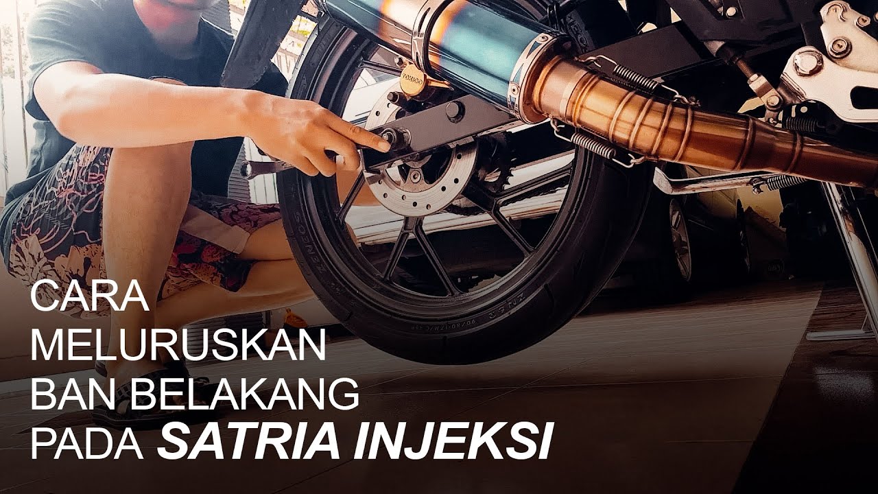CARA MELURUSKAN BAN BELAKANG SATRIA FU INJEKSI! Bikin Enak Kemudi | #aresymotovlog #motovlogreceh