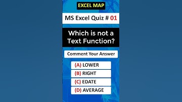 MS Excel Daily Quiz # 01 | MS Excel Tutorial #excel #shorts
