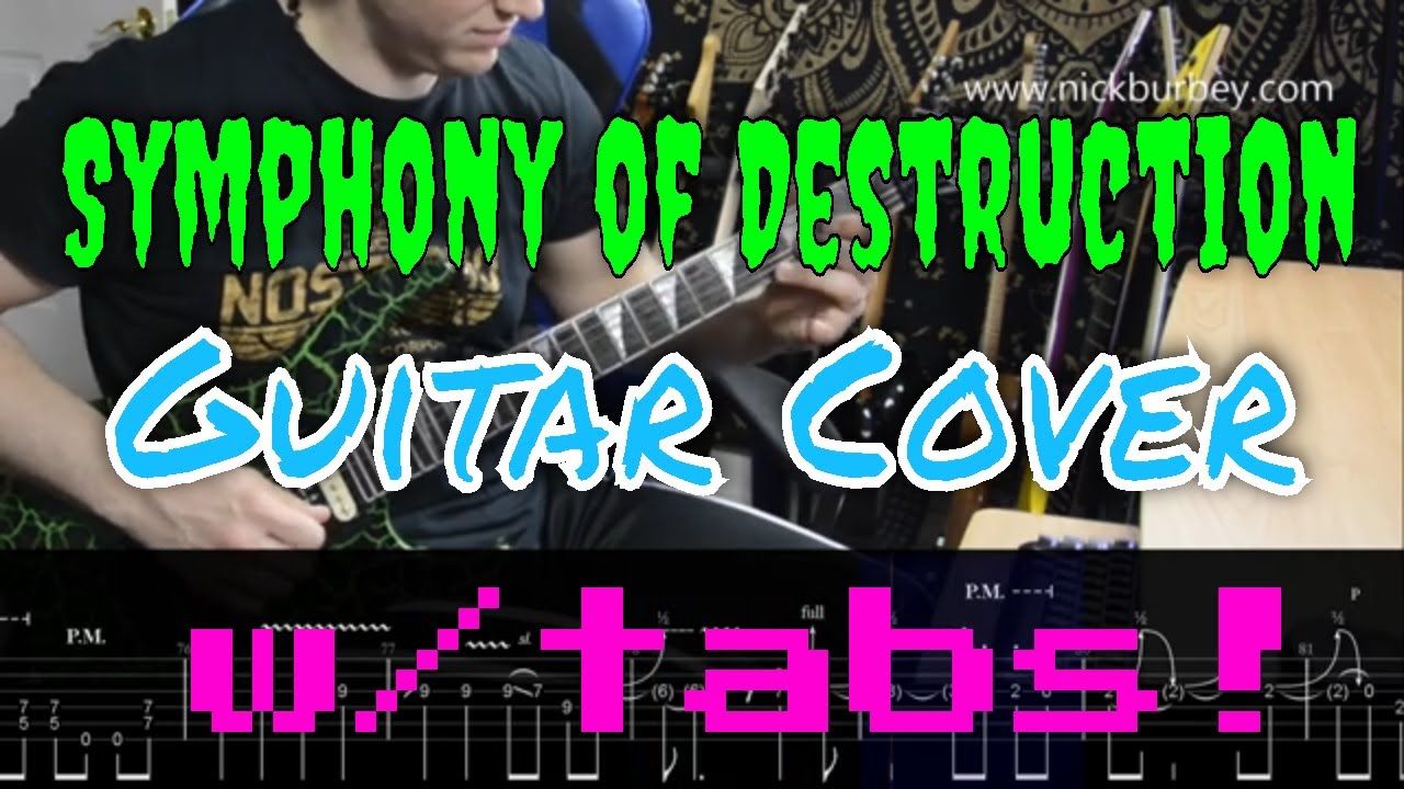 Symphony of Destruction Guitar Cover With Tabs YouTube