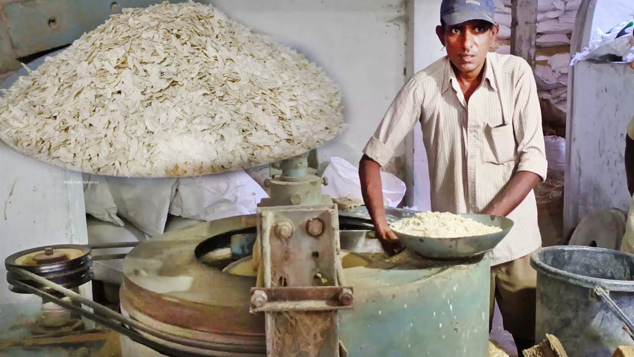 Traditional POHA making machine Mill  Small Scale Industries  Pohaa Pauwa Sira Chira Avalakki