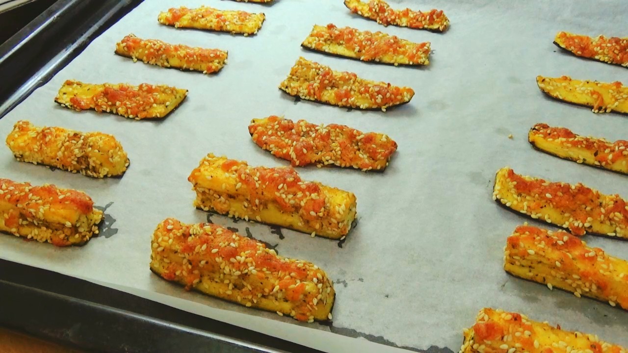 Рецепт хрустящих запеченных баклажанов 🍆 Больше никакой жарки! (Вкусно и без масла)