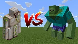 Iron Golem vs Mutant Zombie - Minecraft