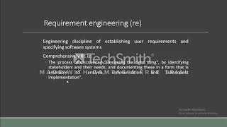 Famous Requirement Engineering Introduction 1 Profile