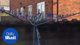 Is this the terrifying moment a ghost shook a washing line - Daily Mail