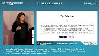 SSAC24: Using Data to Support College Athlete Mental Health